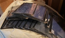 NEW 49-Piece Elegant Transparent Restaurant Menu Covers 8.5" x 11" Black Folder