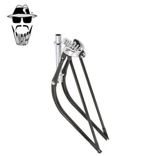ORIGINAL LOWRIDER 26" Bent 1" Chrome/Black Durable Suspension Retro Spring Fork.