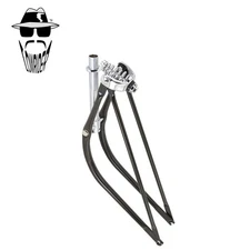 Original Lowrider 26" Bent 1" Chrome/Black Durable Suspension Retro Spring Fork.