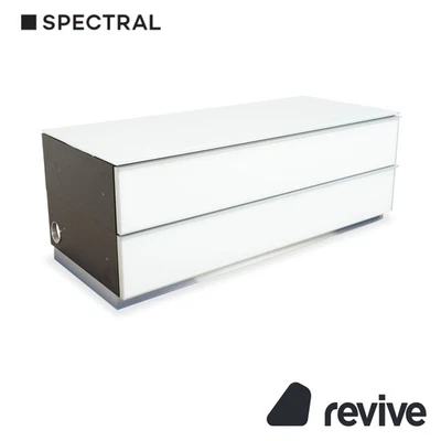 Spectral Catena Glas Sideboard Weiß Schwarz TV Board - Bild 1 von 4