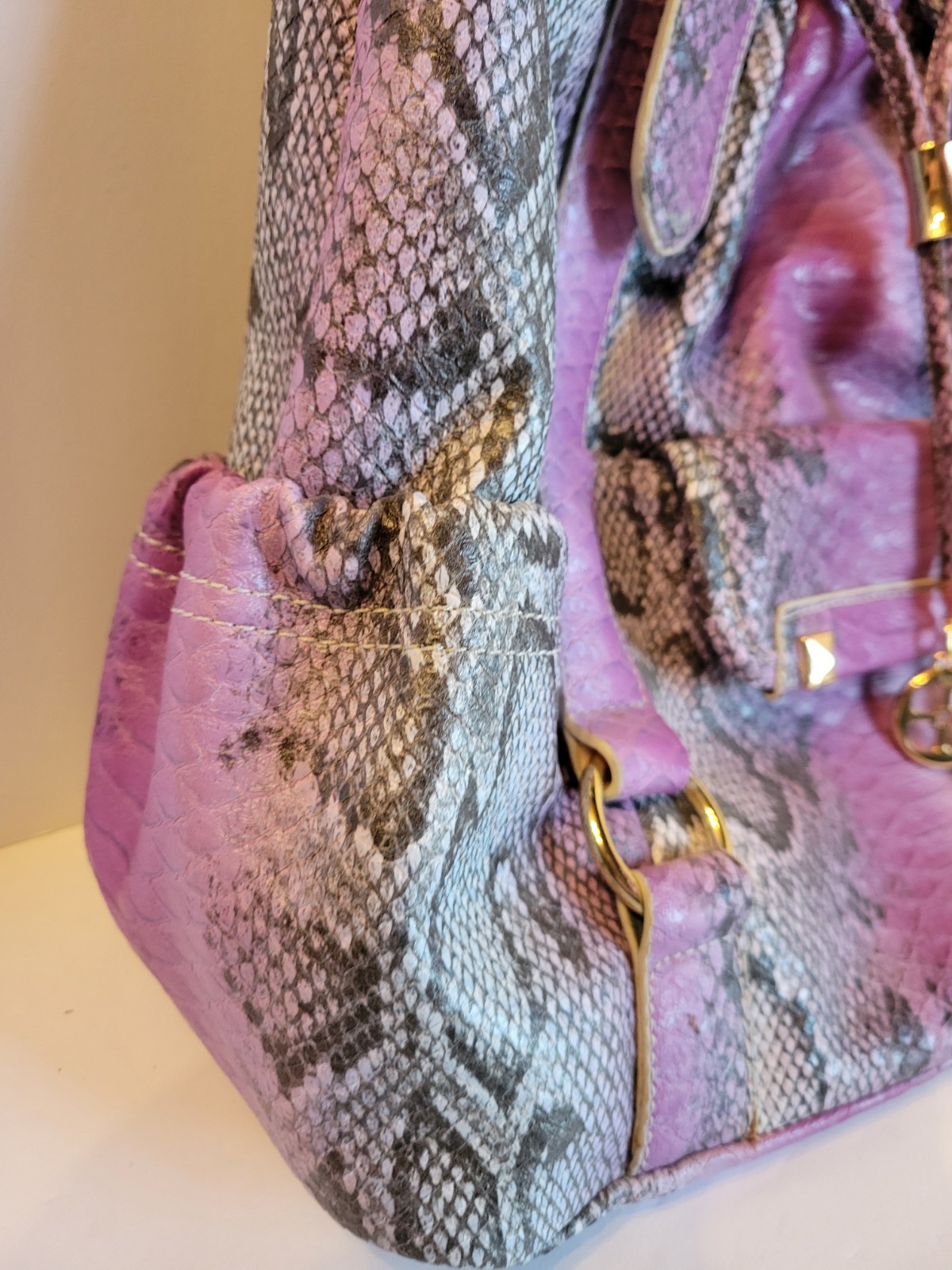 Iman Global Chic Violet/plum/grey Python Print Ve… - image 16