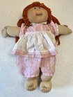 Vintage 80s Cabbage Patch Kids Doll Red Yarn Hair Blue Eyes 16” Coleco w/ Outfit
