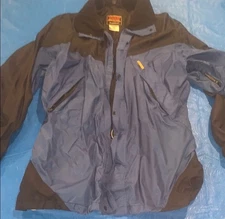 Stearns DryWear Blue Black Hooded Outdoor Men’s XXL Waterproof Fishing Coat