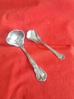 2 Pc Gorham Chantilly Sterling Sugar Spoon & Gravy Ladle Pat. 1895 Pair Estate