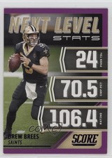 2021 Score Next Level Stats Purple Drew Brees #NL7 05cx