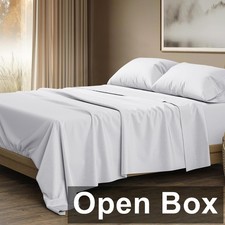 THREAD SPREAD 4 Piece Egyptian Cotton Sheet Set, Queen Size, White