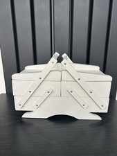 Vintage Wooden Expandable Sewing/tool kit  box. Unbranded