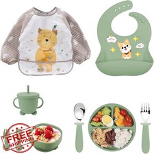 Curlfy Silicone Feeding Set Green