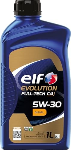 Huile moteur Diesel 5W-30 ELF Evolution Full-Tech C4 lubrifiant synthétique 1L