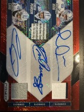 2025 Prizm Michael Irvin CeeDee Lamb Drew Pearson Patch AUTO Red Shimmer /35 