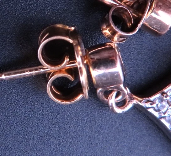 Traumhaft Schöne Ohrringe 925er Sterling Silber Steinbesatz Blume Bunt Boho Edel - Bild 3 von 4