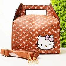 Sanrio Hello Kitty Purse Bag Faux Leather Box Shape Crossbody Hand Bag Trending