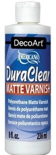 DecoArt DuraClear Poly Matte Clear Varnish  Finish 8 oz