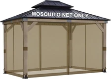 10' x 12' Gazebo Universal Mosquito Netting 10' x 12', Brown