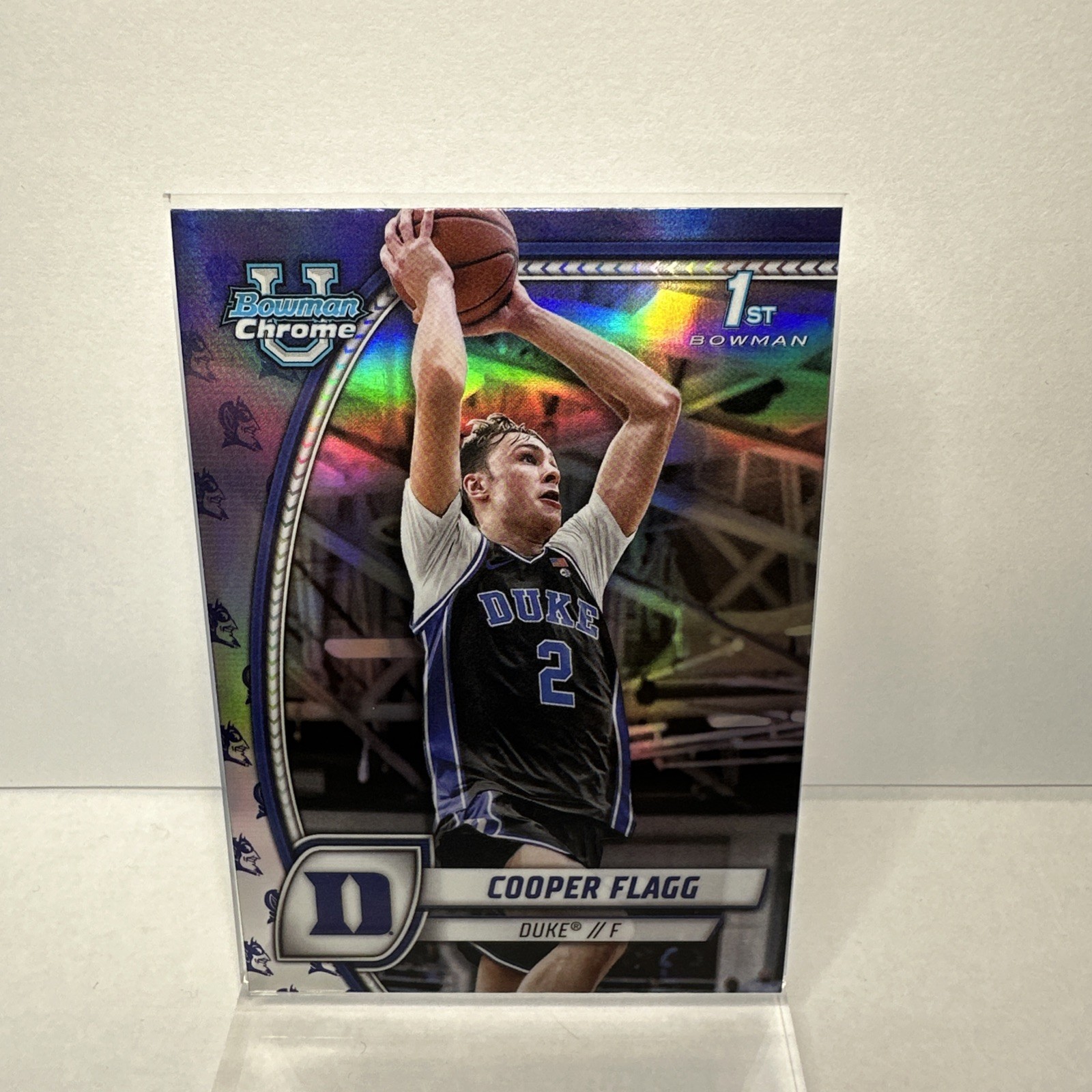 2024-25 Bowman U Chrome Cooper Flagg Team Logo Variation #16 SSP Duke Mavericks