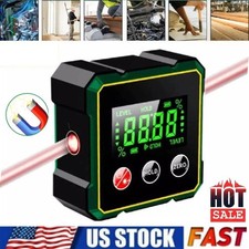 Digital Angle Finder with Electronic Laser 4-side Strong Magnetic Angle Gauge -