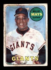 1969 Topps #190 Willie Mays   FAIR X3142037
