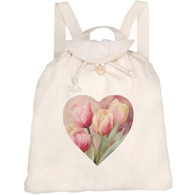 Canvas-Rucksack / Backpack ''Herz mit Tulpen'' (RK00045807)