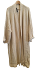 Oh Hey Girl Long Cardigan Short Sleeves Beige Size W33.5"l32.5" rs41
