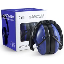 34dB NRR Ear Protection, Noise Reduction Ear Muffs - Blue