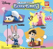 Gacha Takara Tomy Arts Disney Characters Funny Time! 3 Capsule Toy Full Set Of 4