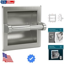Recessed Toilet Paper Holder,Stainless Steel in Wall Toilet Paper Roll Holder...
