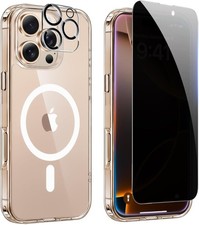 iPhone Privacy Case Magnetic Clear Screen Protector Camera Cover Shockproof