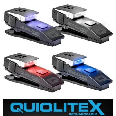 Nuevo QuiqLite X Recargable Clip-On Servicios de Emergencia Seguridad Doble Luz LED