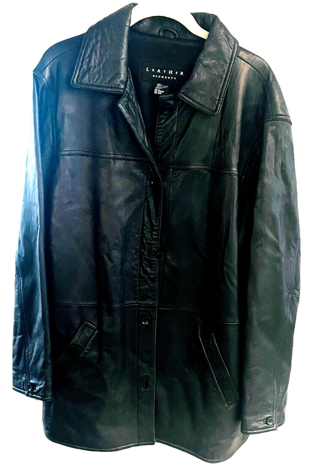 Leather Elements Black Leather Jacket - 100% Leat… - image 5