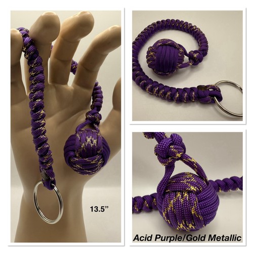 Monkey Fist Keychain , Made In USA, Custom Orders Welcome! - Picture 7 of 24