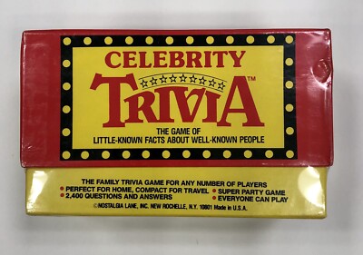 Brand New Vintage Celebrity Trivia Game 1984 Factory Sealed! | eBay