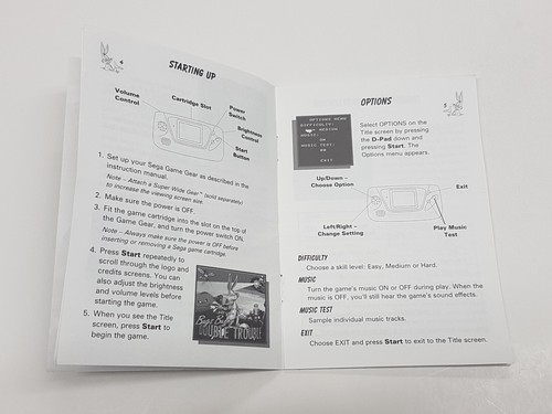 Bugs Bunny Double Trouble Game Gear Authentic Manual Only *staples - Picture 7 of 14