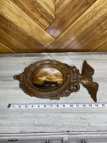 Vintage SYROCO INC Gold eagle 60s Hanging Wall Mirror 16"x10" Model 4410 - Picture 13 of 14