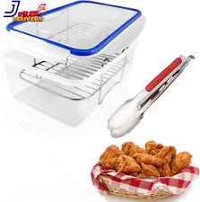 Batter Bowl Breading Bowl with Lid Flour Shaker for Seasoning Fried Chicken Fish