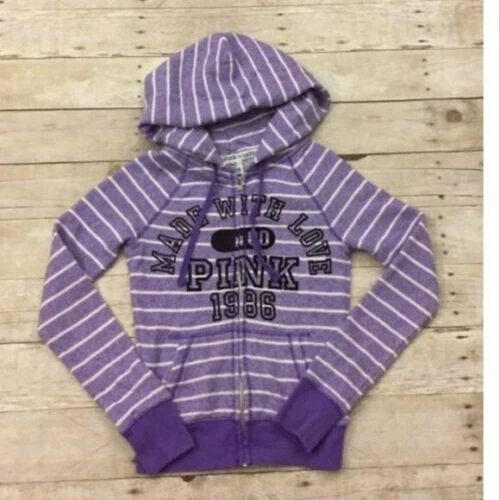 UNDERCOVER Felpa con cappuccio Victoria's Secret ROSA e zip taglia M