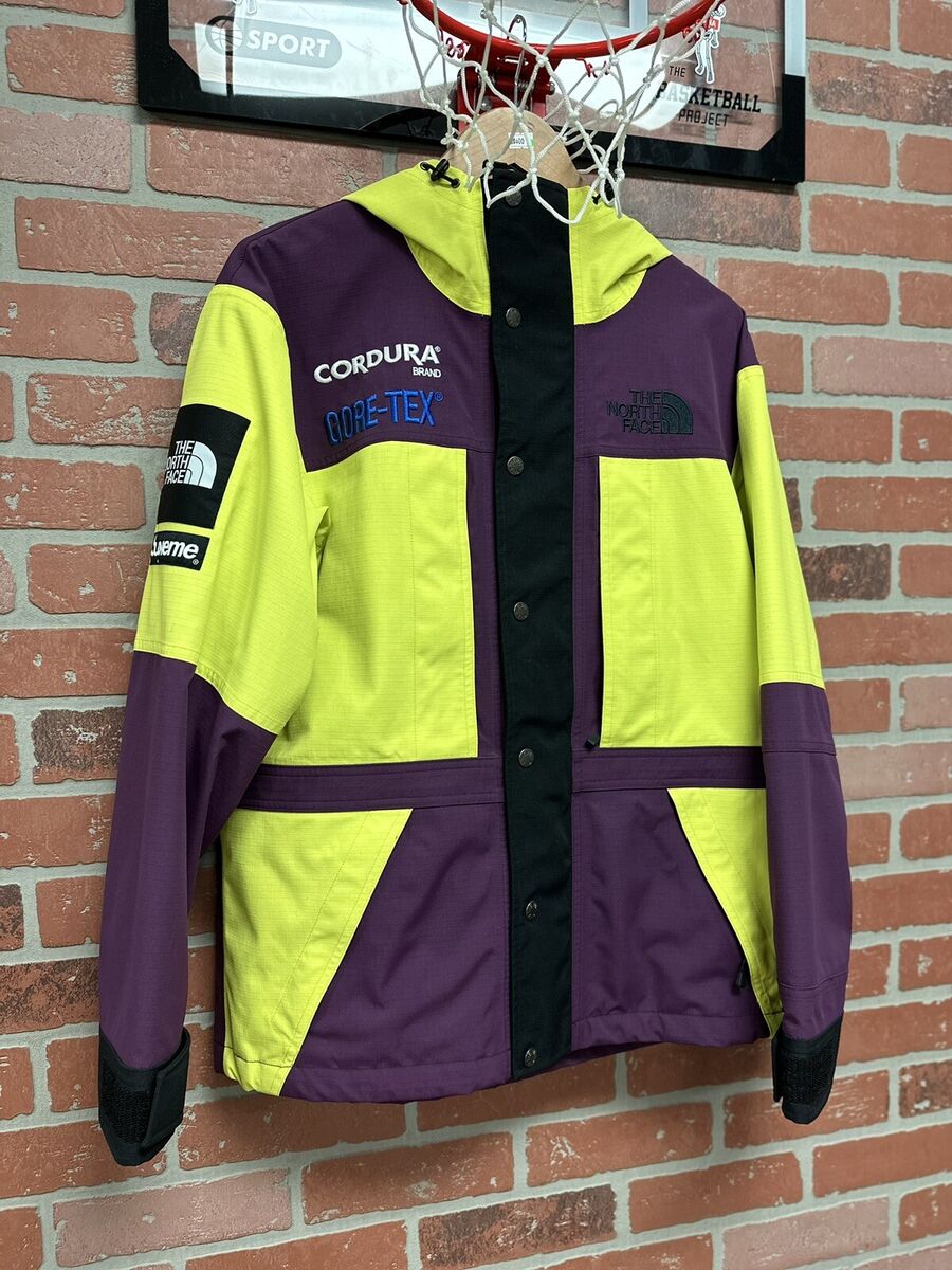 Supreme X North Face Mountain Expedition Jacket Size Small FW 2018  Purple/Yellow