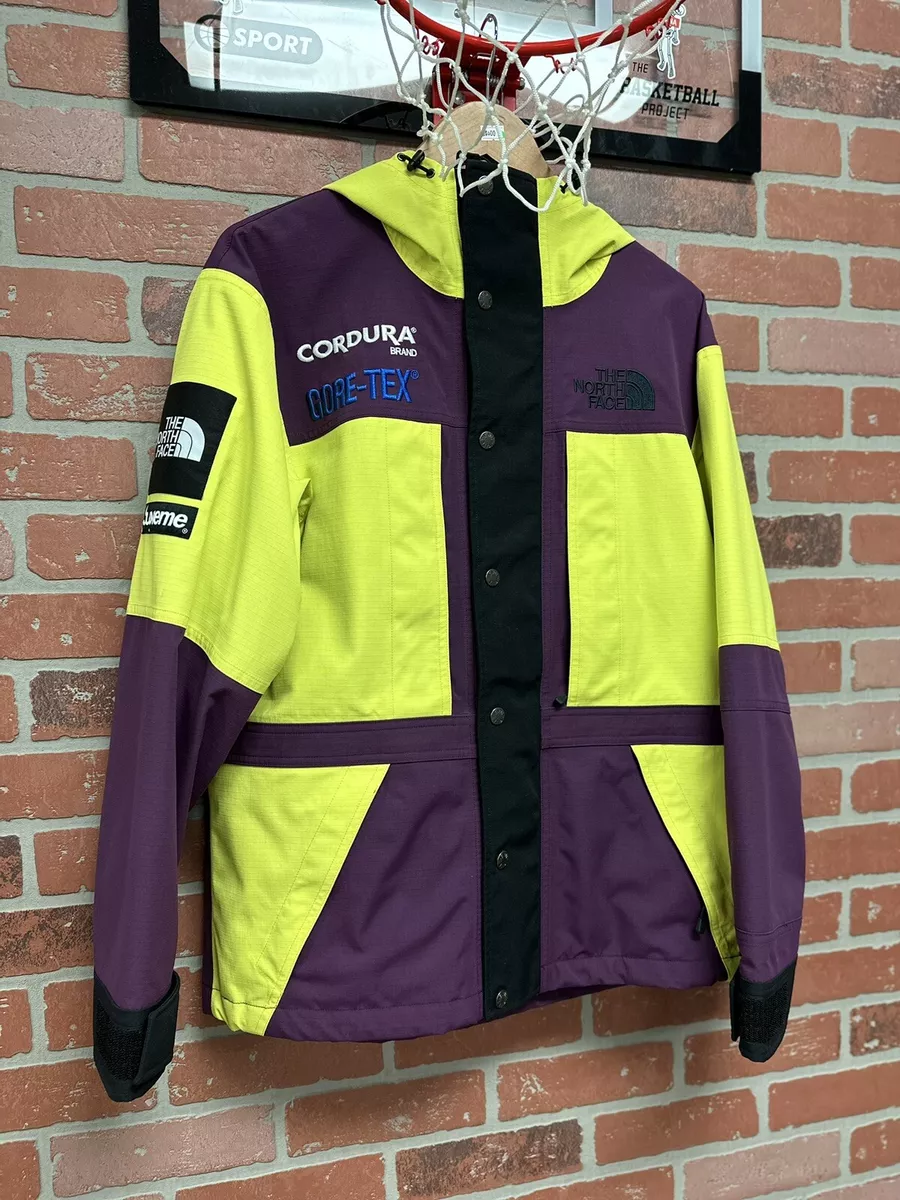 Supreme X North Face Mountain Expedition Jacket Size Small FW 2018 Purple/ Yellow