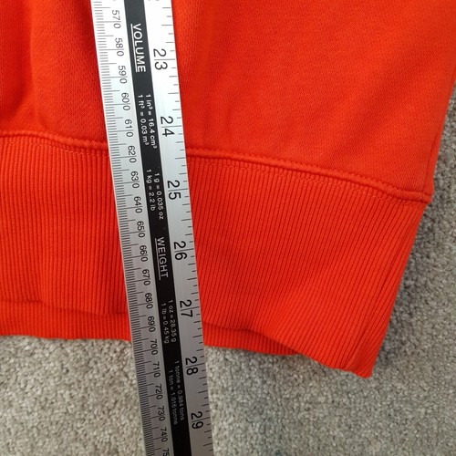 Felpa uomo Nike media rossa arancione maglione centro swoosh maglione oversize - Foto 7 di 9