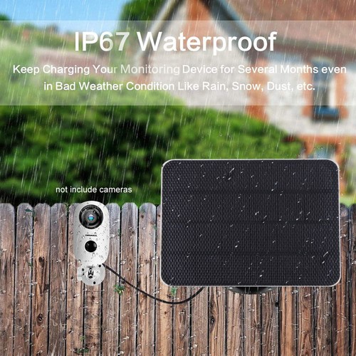 Solarpanel für Überwachungskamera Aussen DC 5V Outdoor Akku Kamera mit Micro USB - Bild 4 von 23
