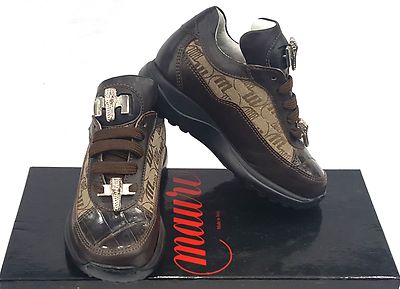 MAURI KIDS SHOES BABY CROC NAPPA LEATHER BROWN 100  display picture 3