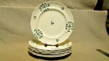 Set 7 Early Adams Hand Painted Sprig and Berries Earthenware 8.5 Plates 1819-29