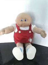 Vtg 1985 Cabbage Patch Kids PREEMIE Doll Blue Eyes Blonde Hair Premie Clothes