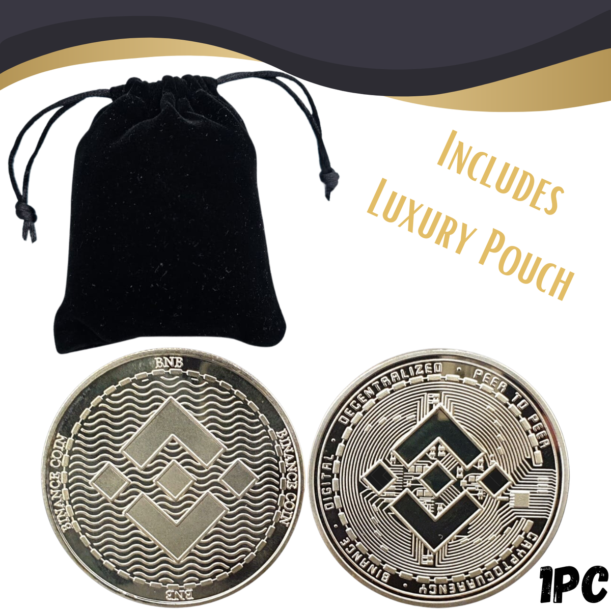 Physical Binance BNB Crypto Coin + Luxury Pouch UK | eBay UK