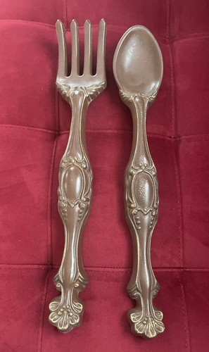 1974 Ceramic Fork And Spoon Wall Decor 16in ✨Restaurant /Home Decor