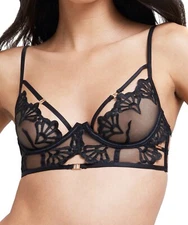 Bluebella Caramella Longline Bra Black Size 30D Underwired Strapping 41228 New