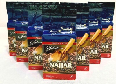 10 Packungen  Mokka Kaffee gemahlen  Najjar  100 % Arabica Cafe - 10 x 200 g -