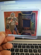 2022 Panini Prizm Select Treylon Burks RC Patch Rookie Swatches Titans pro uni