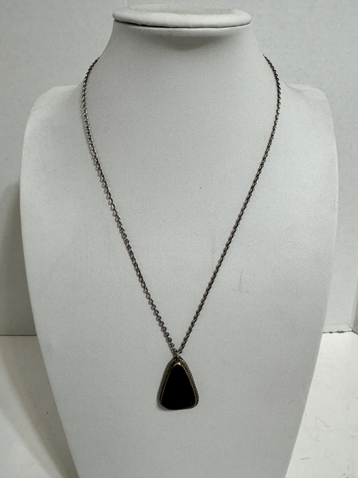 Black Onyx Pendant Necklace for Women and Men-image