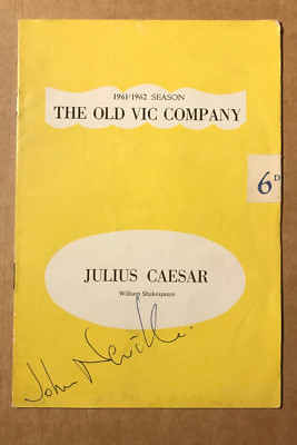 JOHN NEVILLE & ROBERT EDDISON Authentic Signed OLD VIC THEATRE PROGRAMME COA CAv