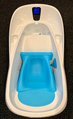 4moms Cleanwater Tub, 3-in-1 Grow-with-Me Baby Bathtub with Digital Thermometer